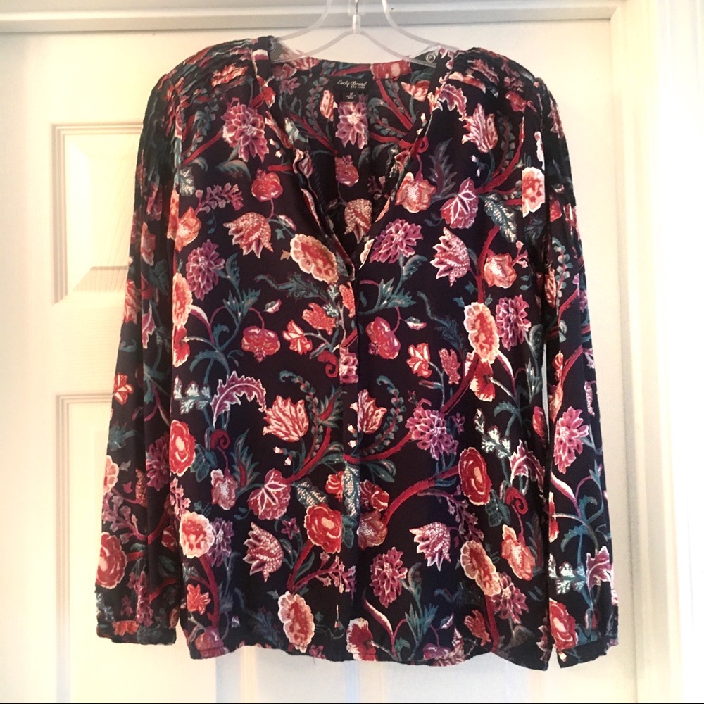 Lucky Brand Floral Blouse Small